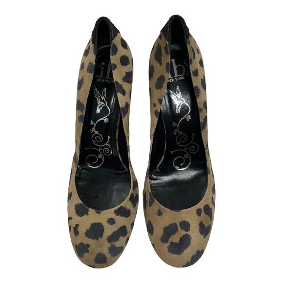 TIBI NEW YORK Suede Leather Cheetah Tan & Black Reptile Accent Back of Heels 10 - Picture 8 of 16